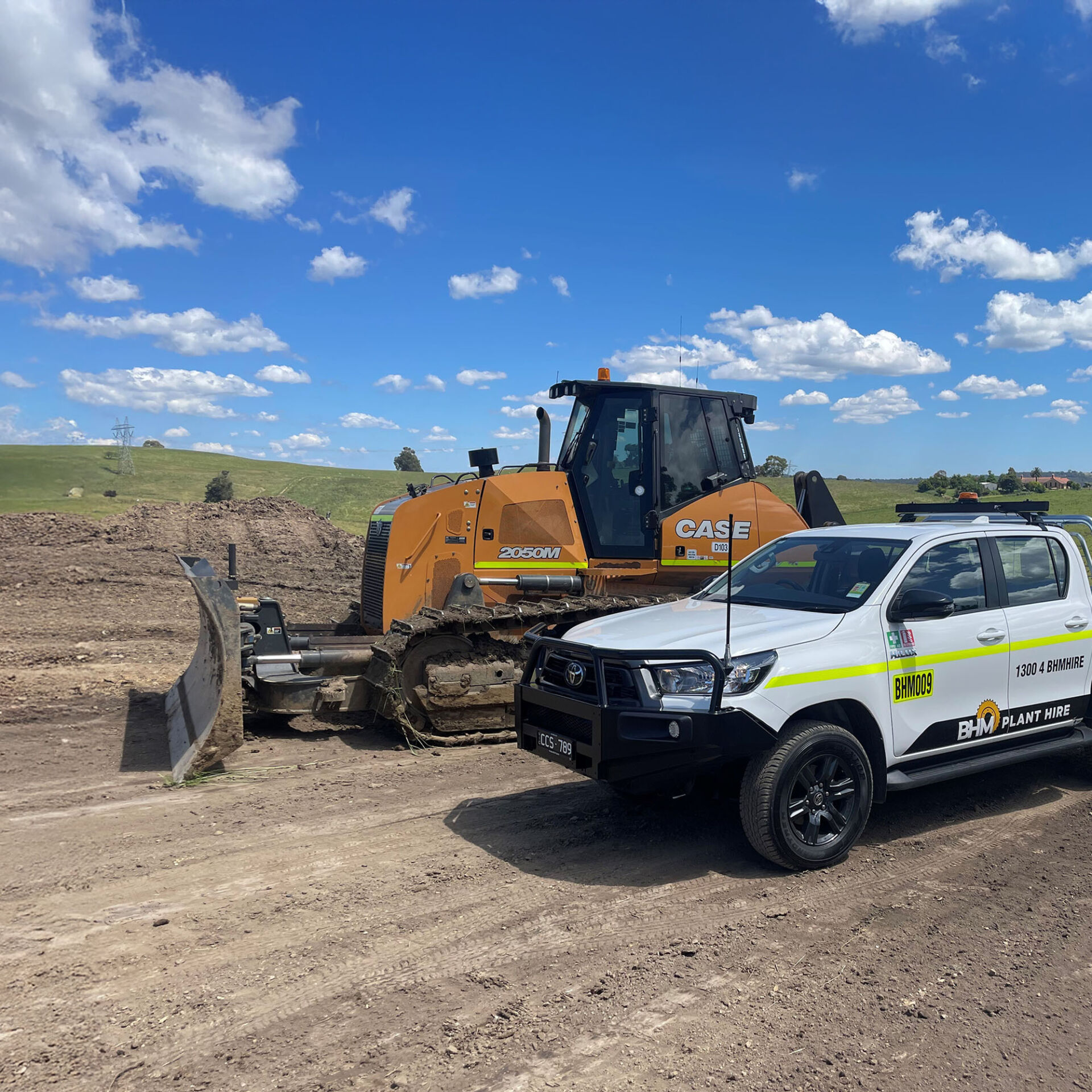 Hilux and dozer